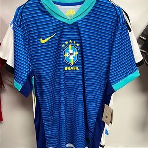 Nike Blue and Yellow Soccer Jersey